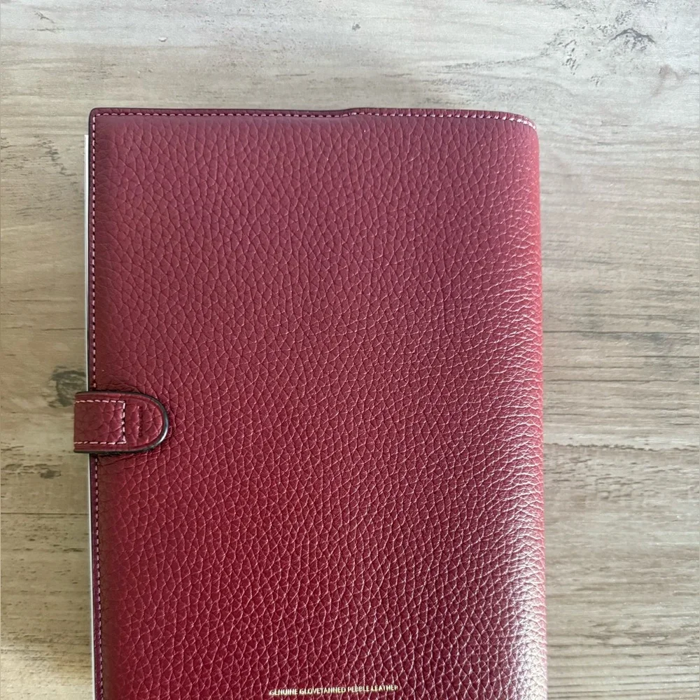 NWT Coach X Disney Notebook In Regenerative Leather With Minnie Mouse Wine CQ803